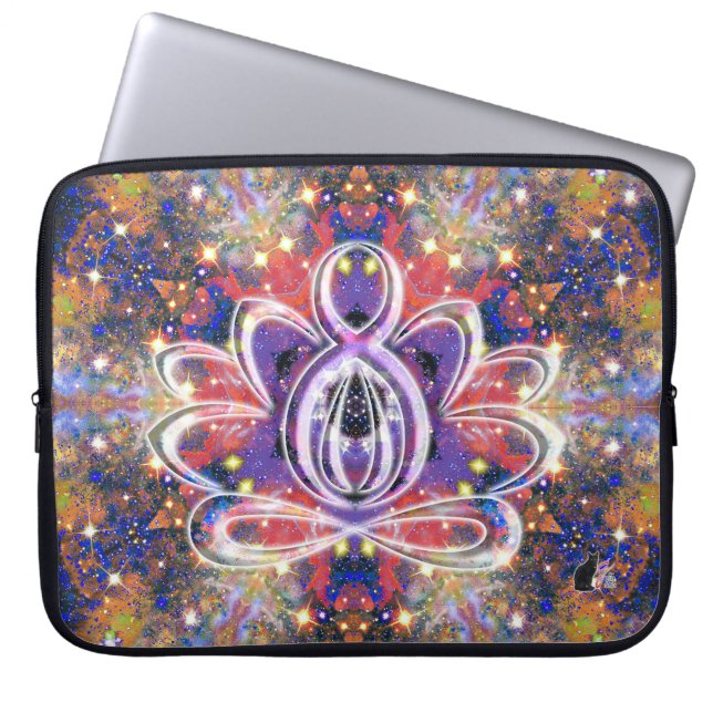 Lustrous Zen Lotus Laptop Sleeve (Voorkant)
