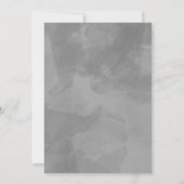 Lustrous Zilver, Blauw Azure Dreams Dinner Menu Kaart (Achterkant)