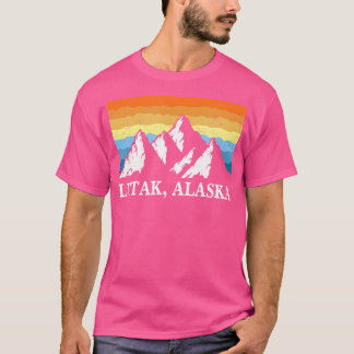 Lutak Alaska Mountain Hiking Souvenir Prin T-shirt