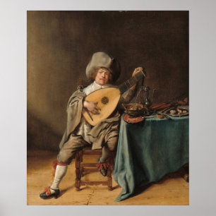 Lute Player - Jan Miense Molenaer Poster d'Art