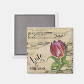 Lute Tulip  — Datablad Music Gepersonaliseerd Magneet (Voorkant / Achterkant)