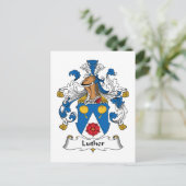 Luther Family Crest Briefkaart (Staand voorkant)
