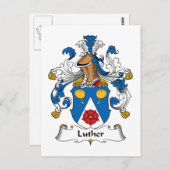 Luther Family Crest Briefkaart (Voorkant / Achterkant)