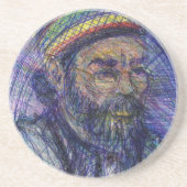 Luther Hampton Self Portrait Zandsteen Onderzetter (Voorkant)