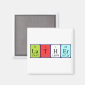 Luther periodiek table name magnet magneet (Voorkant / Achterkant)