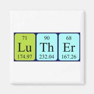 Luther periodiek table name magnet magneet