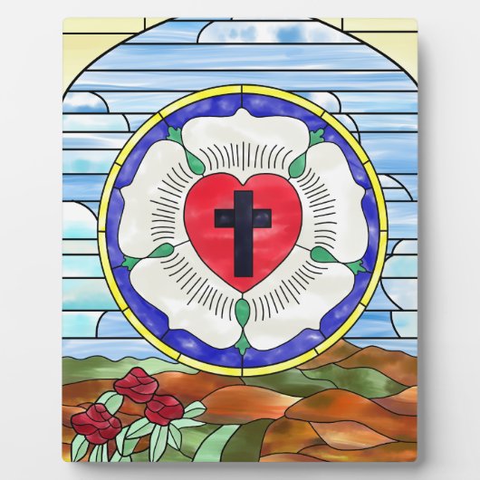 Luther Roos Glas in lood Venster Fotoplaat (Voorkant)