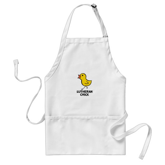 Lutheran Chick Apron Standaard Schort (Voorkant)