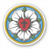 Lutheran Roos Sticker (Voorkant)