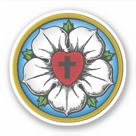Lutheran Roos Sticker (Voorkant)