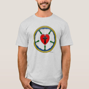 Lutherroos met reliëflook t-shirt
