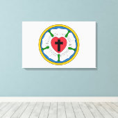 Lutherrose Luther Roos Lutheranisme Martin Luther Canvas Afdruk (Insitu (Houten vloer))