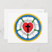 Luthers Roos Briefkaart (Voorkant / Achterkant)
