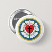 Luthers Roos Ronde Button 5,7 Cm (Voorkant /achterkant)