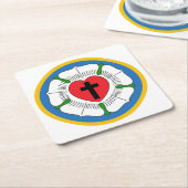 Luthers Roos Vierkante Kartonnen Onderzetter (Schuin)