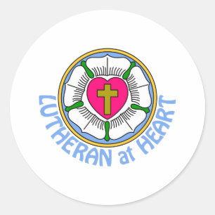 Lutherse in hart en nieren ronde sticker