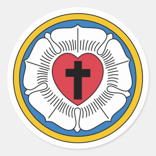 Lutherse wapenschild Sticker (Voorkant)