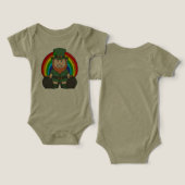 Lutin chanceux avec pot d'or arc-en-ciel (Design Recto & Verso)