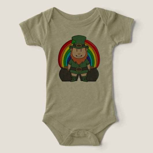 Lutin chanceux avec pot d'or arc-en-ciel (Design Recto)