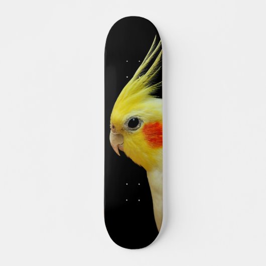 Lutino Cockatiel Skateboard (Voorkant)