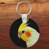 Lutino Cockatiel Sleutelhanger (Voorkant)