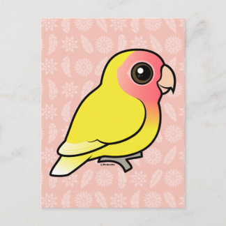 Lutino met zijdebaars Lovebird Briefkaart