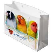 Lutino-papegaaien Groot Cadeauzakje (Achterkant Gekanteld)