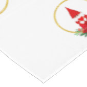 Lutins de Noël sur nappe blanche (Angle)