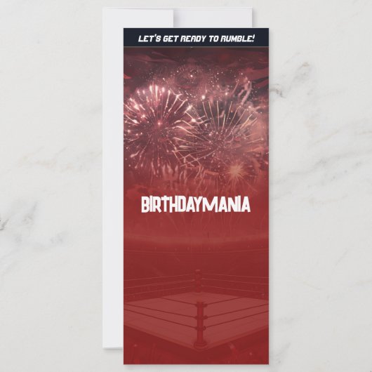 Lutte Anniversaire Billet Invitation Thème (Dos)