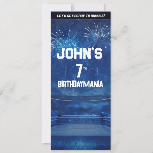 Lutte Anniversaire Billet Invitation Thème (Dos)