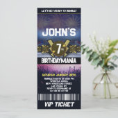 Lutte Anniversaire Billet Invitation Thème (Debout devant)