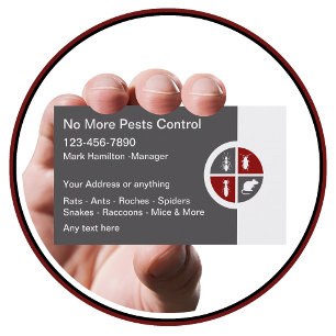 Lutte antiparasitaire Cartes de visite exterminant