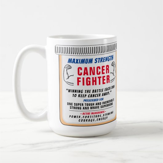Lutte contre le cancer Inspirational Café Mug (Gauche)