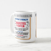 Lutte contre le diabète Inspirationnel Café Mug (Devant gauche)