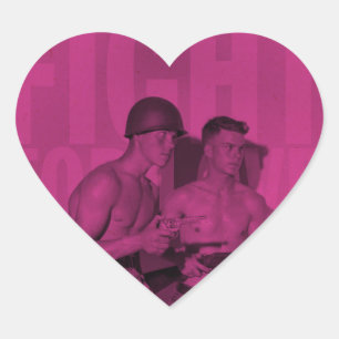 Lutte vintage Pour Les Stickers Coeur Fierté Amour