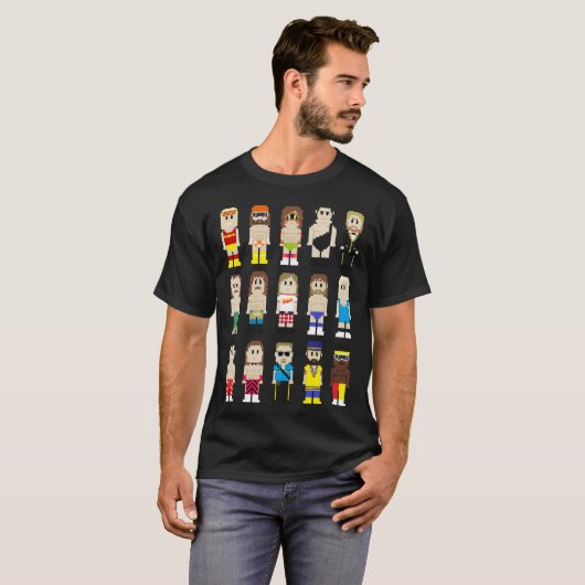 Lutteurs à 8 bits ! T-shirt indispensable (Devant entier)