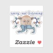 Luttrell Psalter "Niet Luisteren" Vinyl Sticker (Vel)