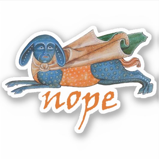 Luttrell Psalter "Nope" Vinyl Sticker (Voorkant)