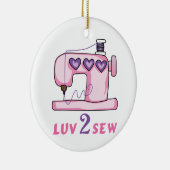 Luv 2 Sew Keramisch Ornament (Rechts)
