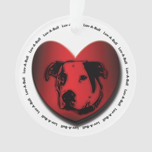 Luv-A-Bull American Bulldog Pit Bull Heart (devant)