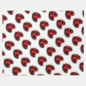 Luv-A-Bull American Bulldog Pit Bull Heart Fleece Deken (Voorkant (Horizontaal))