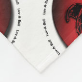 Luv-A-Bull American Bulldog Pit Bull Heart Fleece Deken (Hoek)