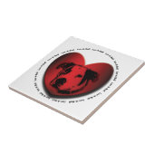 Luv-A-Bull American Bulldog Pit Bull Heart Tegeltje (Zijkant)