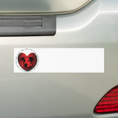 Luv-A-Bull Amerikaanse Bulldog Pit Bull Hart Bumpersticker (Op auto)