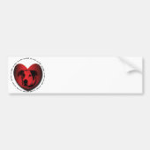Luv-A-Bull Amerikaanse Bulldog Pit Bull Hart Bumpersticker (Voorkant)