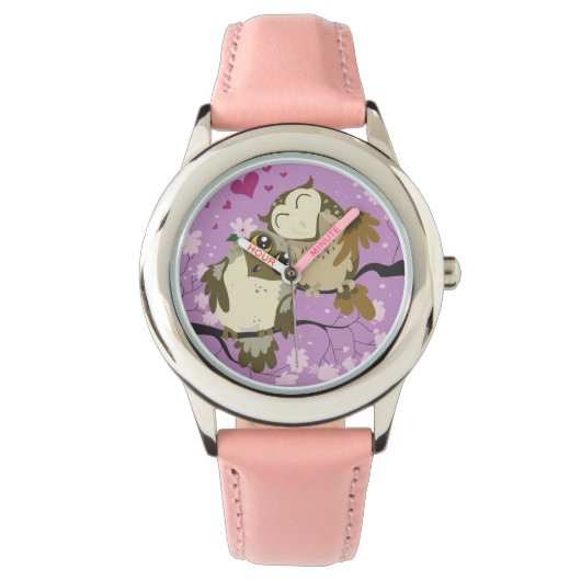 Luv Bird Owls wrist watch Horloge (Voorkant)