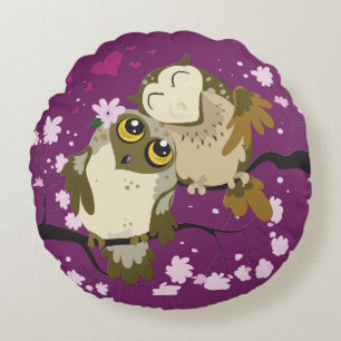 Luv Birds Coussin rond