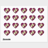 Luv Birds~owl autocollants cardiaques (Feuille)