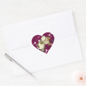Luv Birds~owl autocollants cardiaques (Enveloppe)