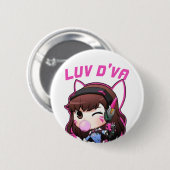 Luv D'Va Ronde Button 5,7 Cm (Voorkant /achterkant)